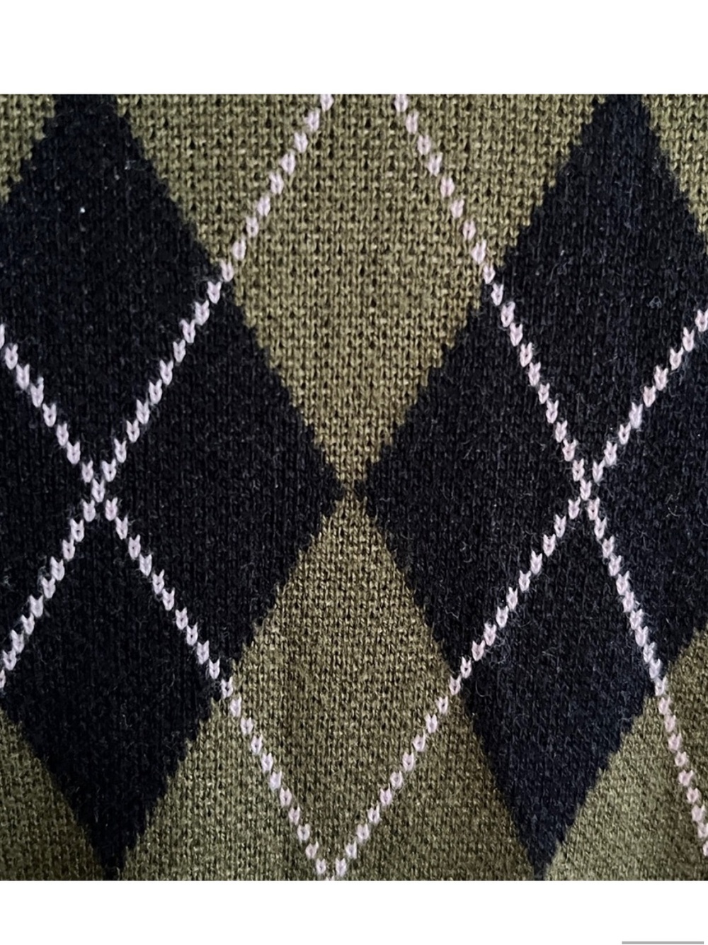 Maeve Olive, Black & Pink Argyle Knit Cardigan - Picture 9 of 9
